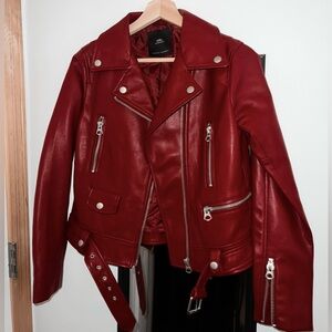 Red ZARA Leather Jacket